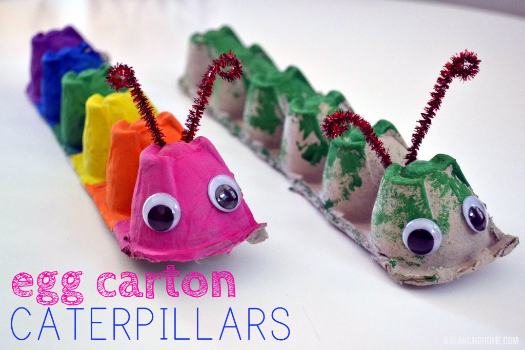 egg carton caterpillar