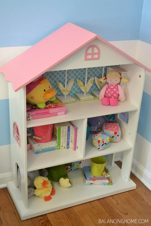 Dollhouse Bookshelf Balancing Home, Diy Pottery Barn Dollhouse Bookcase