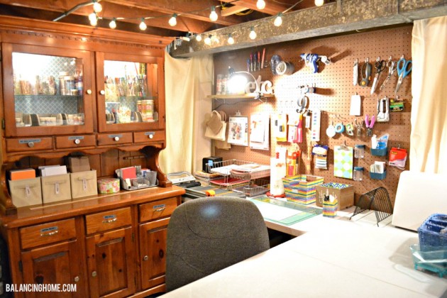 Basement Organization: Craft Room, Work Room using #TRINITYproducts #spon