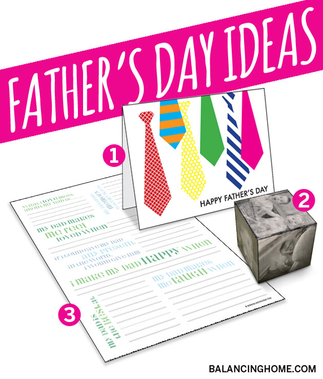 Fathers Day Printables and Project- Father's Day Questionnaire Printable, Father's Day card Printable and photo block.