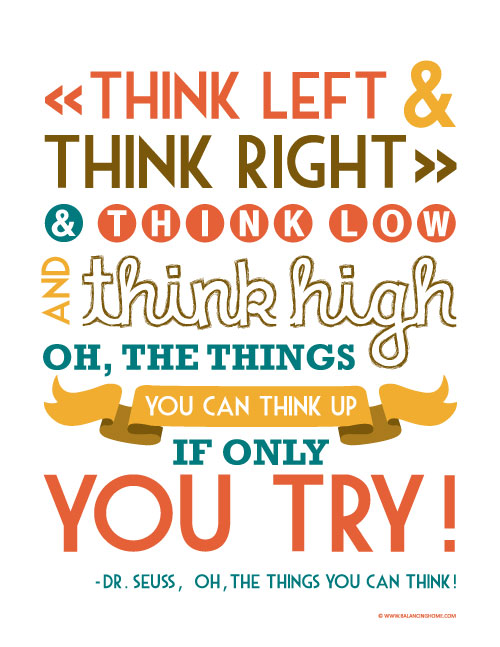 Back to School- Dr. Seuss Quote Printable